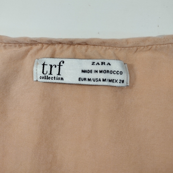 Zara trf apricot peplum long sleeve top - Picture 3 of 8